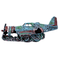 Miniatyrbilde 2 av 5: Kunstig Skadet Fly Akvarium Fisk Tank Ornament Landskap Dekorasjon Dekor