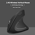 Miniatyrbillede 3 af 5: YWYT 2.4G Trådløs Vertikal Mus Ergonomisk Vertikal Mus Oprejst Mus Optisk Mus 3 Justerbare bevægelseshastighedsniveauer/ Plug&Play Sort