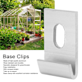 Miniatyrbillede 5 af 5: 10 stk. Base Clips Krogbeslag Fastgørelser Aluminium Drivhuse Fixture Sæt Sølv