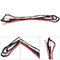Miniatyrbillede 5 af 5: Nylon Universal Bueskydningsudstyr Forsyninger Buestreng til Recurve Bue Langbue Jagt Sort Rød 12 Tråde 68