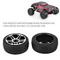 Miniatyrbilde 5 av 5: 2 stk. 1/10 RC Lastebil Gummi Dekk Hjul for ZD Racing On road Bil Blå