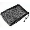 Miniatyrbillede 1 af 5: Sort Nylon Mesh Snørepose Golfbolde Holder Opbevaringspose (L)