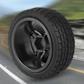 Miniatyrbillede 4 af 5: 2 stk. 1/10 RC Lastbil Gummi Dæk Hjul til ZD Racing On road Bil Blå