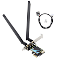 Miniatyrbillede 1 af 5: WiFi Adapter PCI E DualBand 2.4/5GHz 300/867Mbps Trådløs Connector til PC Desktop