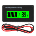 Miniatyrbilde 3 av 5: Grønn Bakgrunnsbelyst GY-6H Batteristrømdisplay 12-48V Universell Batterikapasitetsindikator Voltmeter