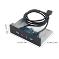 Pikkukuva 4 / 5: USB3.0 AUDIO Levykeaseman etupaneeli 3.5 tuumaa 2 USB3.0 liitäntää mikrofonilla ja audiolla
