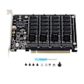 Pikkukuva 3 / 5: PCIE X16 -laajennuskortti DC-virtapiirillä, vakaa toiminta, JMB585-siru, PCIE - SATA 6G -sovitinkortti