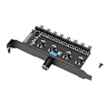 Miniatyrbillede 3 af 5: Fan Hub 12V 3pin 4pin 1 Knap 8 Kanaler Stabil Præcis Ventilatorhastighedsregulator med Skrue til Computer CPU Chassis SATA Interface