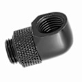 Miniatyrbillede 3 af 5: 90 Grader PC Vandkøling To-berørings Fitting G1/4 Gevind Albue Barb Connector til Slange Sort