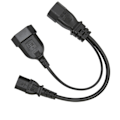 Miniatyrbillede 1 af 5: IEC320 C14 til IEC320 C13 og EU Strømkabel Professionel Y Splitter Strømstik Kabel 32 cm 10A 250V