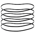 Miniatyrbillede 3 af 5: 5 stk. 3D-printerdele GT2-6-610MM Gummi Lukket Tandrem Ring Lukket Synkron Drivrem