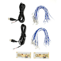 Pikkukuva 1 / 5: 2 Pelaajan Arcade Encoder Viiveetön DIY Arcade Encoder USB-kaapeleilla ja Painonappijohdoilla MAME:lle