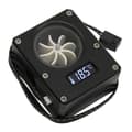 PC Vandkølingsmåler 12V Lille 3-pin Interface G1/4 Gevind Holdbar Akryl Rustfri Computer Flowmåler til PC Sort