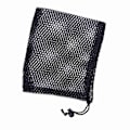 Miniatyrbillede 4 af 5: Sort Nylon Mesh Snørepose Golfbolde Holder Opbevaringspose (M)