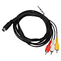 Pikkukuva 1 / 5: Mini DIN 10 -nastainen - 3 RCA -kaapeli uros-uros kirkkaalla signaalilla videoadapterijohto TV-monitoriprojektorille 1,8 m