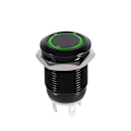 Miniatyrbillede 5 af 5: Bil 12mm LED Lys Momentary Trykknap Kontakt Toggle Sort Kabinet 2A