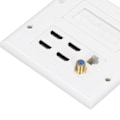 Miniatyrbilde 4 av 5: 6 Port Veggplate 4 HD Multimedia Interface 1 Cat 6 Koaksial 1 TV F Hode Jack Uttak Monteringsfrontplate