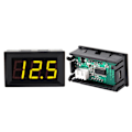 Miniatyrbilde 2 av 4: 0.  56\" 3-leders digitalt LED voltmeter spenningsmålerpanel med omvendt polaritetsbeskyttelse DC0-100V (Gul)