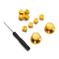 Miniatyrbild 1 av 5: Metallknapp Tummepinne Simulerar Grepp för PS4 Spelkontroll Joystick Ersättning Guld