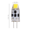 Pikkukuva 3 / 5: G4 Polttimo 2W 200LM 360° Himmennettävä Silikoni BiPin LED-polttimo Kotiin Toimistoon AC DC 12-24V (Kylmä Valkoinen 6000-6500K)