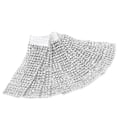 Miniatyrbilde 1 av 5: 50 stk. 8 Rader Stolsløyfe Serviettringer Diamant Mesh Bånd For Bryllup Jul Sølv
