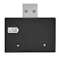 Pikkukuva 4 / 5: USB2.0 Hubi Uros 2-Porttiseen USB Kaksoislaturin Jakaja-Adapteri Muuntimeen Keskittimeen (Musta)