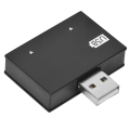 Miniatyrbild 1 av 5: Hub USB2.0 Han till 2-Port USB Dubbel Laddare Splitter Adapter Konverterare Koncentrator (Svart)
