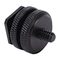 Miniatyrbild 1 av 5: 1/4 tum Dubbla Muttrar Kamera Kallsko Fäste Adapter Stativskruv Adapter Blixt Sko Fäste för Kamera Tillbehör