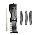 Miniatyrbild 1 av 5: Skäggformare-set för trimning och styling - Vit barberpenna, svart skäggmall, mallkit