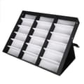 18 rum Glas Display Case Solbriller Opbevaringsboks Organizer Glas Smykker Display Box