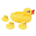 Miniatyrbillede 1 af 5: 4 stk. Baby And Badelegetøj Sødt Dyr Flydende Badeværelse Bruselegetøj Børnegave Dekoration Gul And