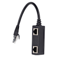 Miniatyrbillede 4 af 5: RJ45 Splitter Adapter 1 Han til 2 Hun Port Ethernet Connector til Netværk Hjemmekontor