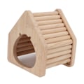 Miniatyrbilde 2 av 5: Lite Kjæledyr Tre Klatrehus Hamster Vippet Trehus Rede Bur Gjemmested for Hamster Gullsilke Bjørn