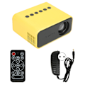 Miniatyrbilde 2 av 5: Bærbar Mini Projektor Hjemmekino Mobiltelefon Projektor for Skjermprojeksjon 100‑240V Gul EU-plugg