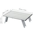 Miniatyrbild 3 av 5: Litet hopfällbart bord för utomhusbruk, aluminiumlegering, bärbar campingbord, hopfällbart bord för strandpicknick, silver