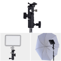 Miniatyrbillede 4 af 5: Aluminiumslegering E Type Flash Stativ Beslag Hot Shoe Mount Adapter Paraplyholder