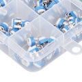 Miniatyrbillede 5 af 5: 100 stk. Variabel Modstand 10 Værdier 500R Til 1M RM065 Blå Hvid Trimmer Potentiometer Sortimentssæt