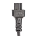 Pikkukuva 5 / 5: IEC320 C8 - IEC320 C5 virtajohto IEC320 C8 uros - C5 naaras kaapelisovitin 3-piikkisille kannettavan tietokoneen virtalähteille 100‑250V