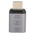 Miniatyrbillede 2 af 5: USB C Hun til Han Adapter 4K 60HZ Høj Hastighed Plug and Play Type C til HD Multimedie Interface til PC Telefon Tablet