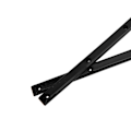 Miniatyrbilde 5 av 5: Ribbeinsbeskyttere Slitesterke Holdbare Stabile Fleksible Glanset Utseende Longboard Rails Ribbeinsbeskyttere Svart