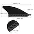 Miniatyrbild 4 av 4: 4.6 Tum / 3 Tum Surfbräda Fena Mjuk Centerfena för Uppblåsbar SUP Paddle Board Longboard