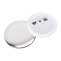 Miniatyrbillede 3 af 5: 100 stk. Badge Bagside Dækplade Blik Plastik Base Undgå Rust Fast DIY Badge Værktøj til Julefødselsdagsgaver 58mm 100 stk.