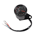 Miniatyrbillede 1 af 5: Odometer Motorcykel LED Baggrundslys Speedometer Måler Signal Universal (Sort)