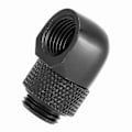 Miniatyrbillede 5 af 5: 90 Grader PC Vandkøling To-berørings Fitting G1/4 Gevind Albue Barb Connector til Slange Sort