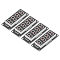 Miniatyrbillede 1 af 5: 4 Sæt 4 Cifret Digital Rør LED Display Board 7 Segmenter Ur Modul TM1637 0.56in Rød MRA041D