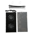 Miniatyrbillede 3 af 5: GPU Bagplade Radiator Aluminiumlegering Hurtig Køleplade 4 Pin Bagplade Hukommelseskøler til RTX3090 3080 3070