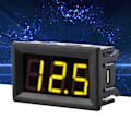 Miniatyrbillede 4 af 4: 0,56\" 3-leder Digital LED Voltmeter Spændingsmåler Panel med Omvendt Beskyttelse DC0-100V (Gul)