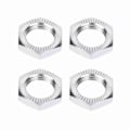 Pikkukuva 5 / 5: Alumiiniseos M12 pyöränmutterit 17mm avain 1/8 RC-auton lisävaruste (hopea)