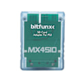 Miniatyrbillede 2 af 5: Storage Card Adapter Transparent Plug and Play Professionel Spillekonsol Hukommelseskortlæser til PS2 Blå
