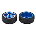Miniatyrbillede 1 af 5: 2 stk. 1/10 RC Lastbil Gummi Dæk Hjul til ZD Racing On road Bil Blå